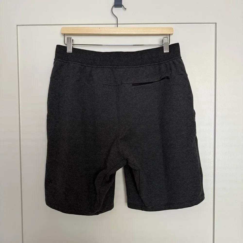 Lululemon Shorts 9.5'' Men Sz L Dark Gray Pull On Drawstring Pockets Gym Running